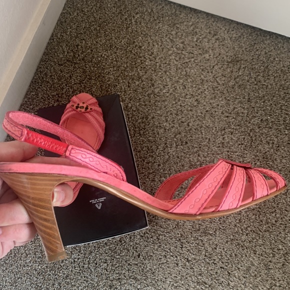 Vintage Marc Jacobs Pink Slingback Open Toe Heels - Picture 2 of 6